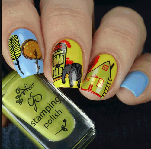 CJS-137 Whimsical Fall - Ongles Elaine Lemay 