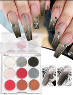 Palette pigments hiver - Ongles Elaine Lemay 