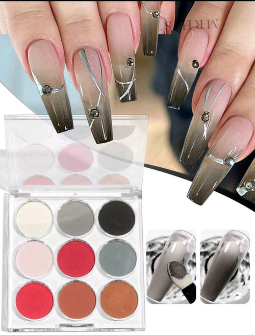 Palette pigments hiver - Ongles Elaine Lemay 