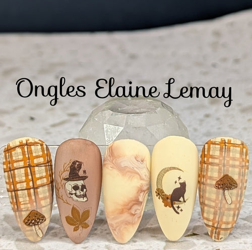 CJS-H-74 Boho Halloween - Ongles Elaine Lemay 