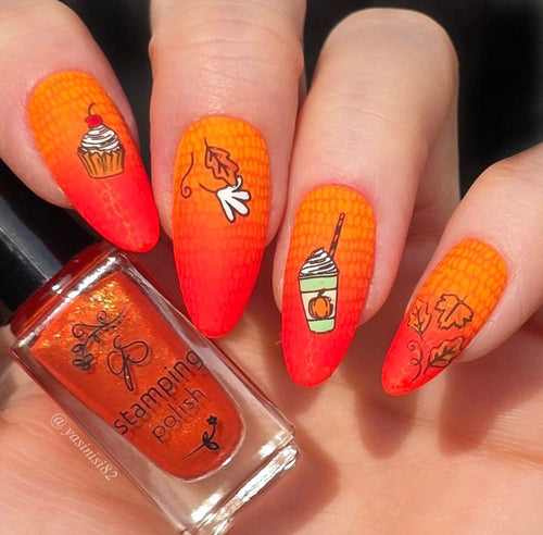 CJS-H-101 Autumn Skies, Pumpkin pies - Ongles Elaine Lemay 