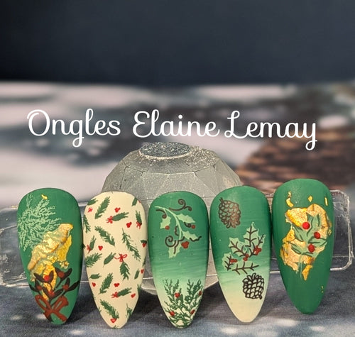 CJS-C-90 Merry Mistletoe Moments - Ongles Elaine Lemay 