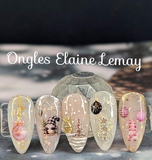 Collants Gnomes de Noel - Ongles Elaine Lemay 