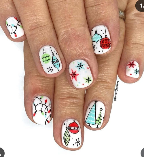 CJS-C-47 Mistletoe wishes - Ongles Elaine Lemay 