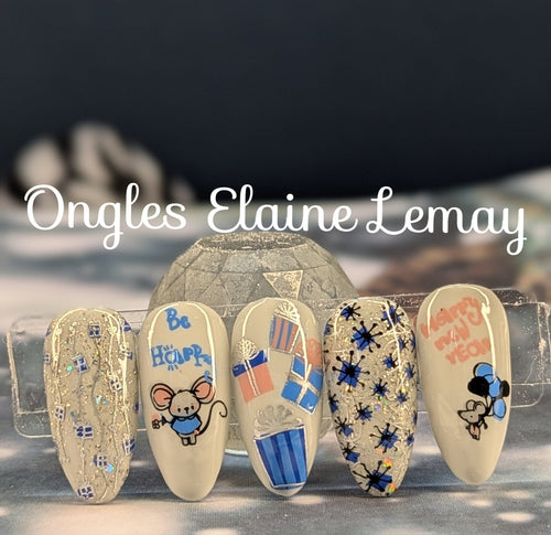 CJS-C-38 Merry ChrisMouse - Ongles Elaine Lemay 