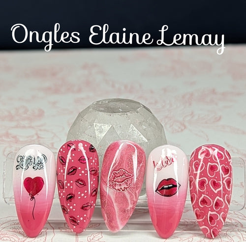CJS-V-56 Neon Love - Ongles Elaine Lemay 