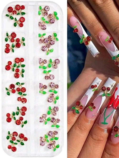Bijoux en forme de cerises - Ongles Elaine Lemay 