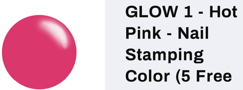 Glow 01 Hot Pink vernis à stamping - Ongles Elaine Lemay