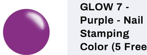 Glow 07 Purple vernis à stamping - Ongles Elaine Lemay