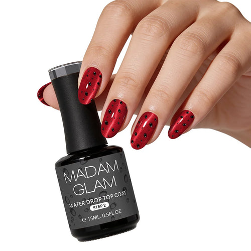 Gouttelettes Noir (Étape 2) - Ongles Elaine Lemay