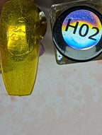 Holo 02 Proceed with caution vernis à stamping - Ongles Elaine Lemay