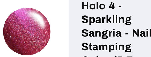 Holo 04 Sparkling Sangria vernis à stamping - Ongles Elaine Lemay