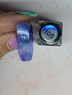Holo 05 Blue Lagoon vernis à stamping - Ongles Elaine Lemay