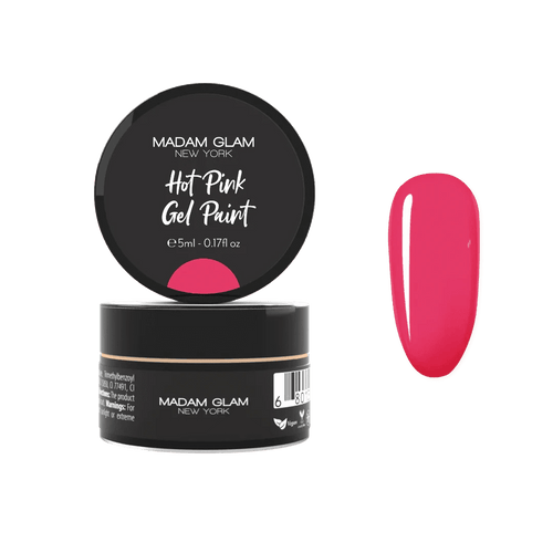 Hot Pink Gel paint - Ongles Elaine Lemay