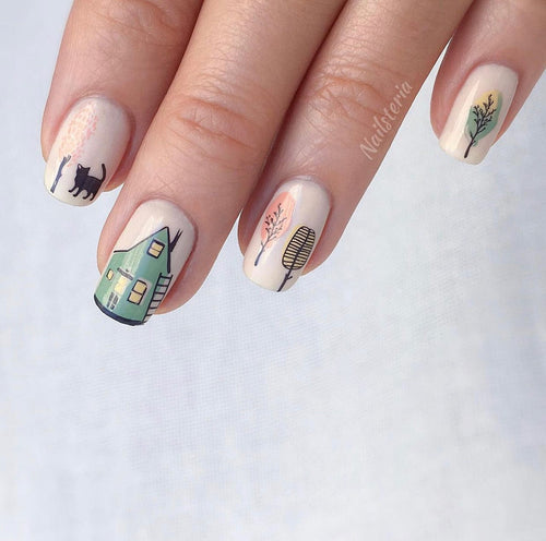 CJS-137 Whimsical Fall - Ongles Elaine Lemay 