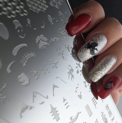 CJS-LC-12 Veil of old Japan - Ongles Elaine Lemay 
