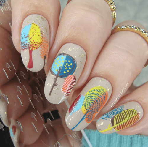 CJS-137 Whimsical Fall - Ongles Elaine Lemay 