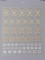 Collant baroque or - Ongles Elaine Lemay 