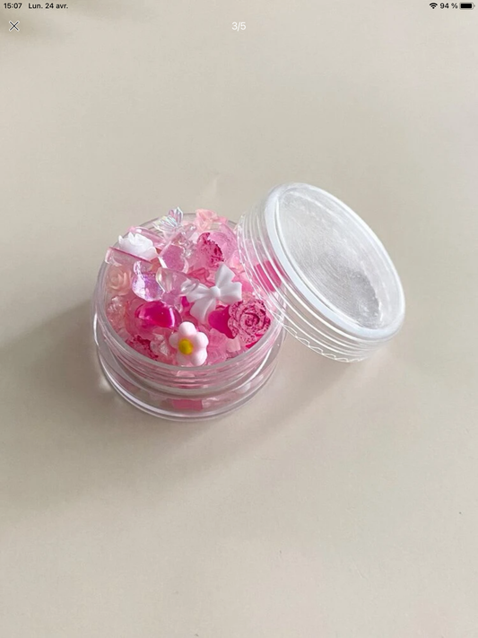 Mix aléatoire bijoux 3D rose
