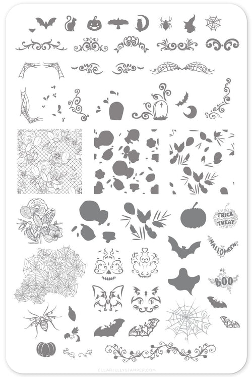 CJS-H-25 Gurly Swirly Halloween - Ongles Elaine Lemay 