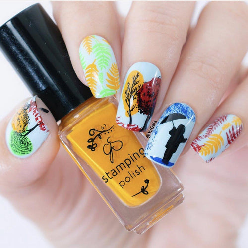 CJS-137 Whimsical Fall - Ongles Elaine Lemay 
