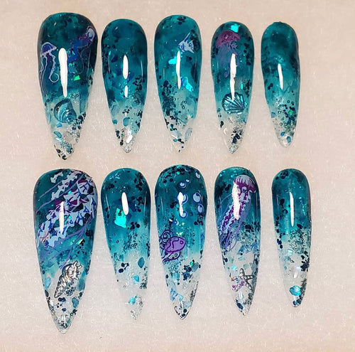 CJS-199 Blooming Sea - Ongles Elaine Lemay 