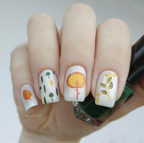 CJS-137 Whimsical Fall - Ongles Elaine Lemay 