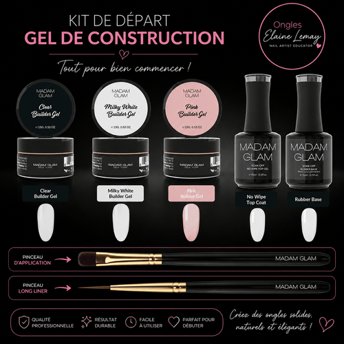 KIT DE DÉPART GEL DE CONSTRUCTION - Ongles Elaine Lemay