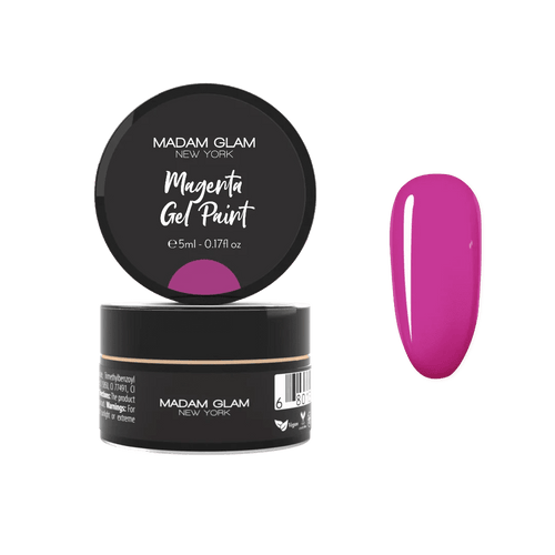 Magenta Gel paint - Ongles Elaine Lemay