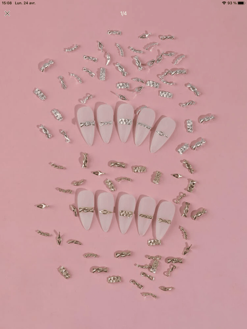 Morceaux or et argent (paquet de 100) - Ongles Elaine Lemay