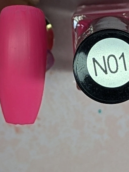 N01 Pink-a-boo neon vernis à stamping - Ongles Elaine Lemay