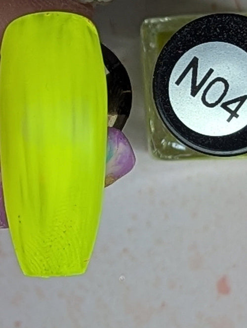 N04 PacMan neon vernis à stamping - Ongles Elaine Lemay