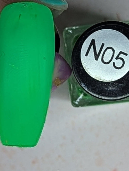 N05 Lime in the coconut neon vernis à stamping - Ongles Elaine Lemay