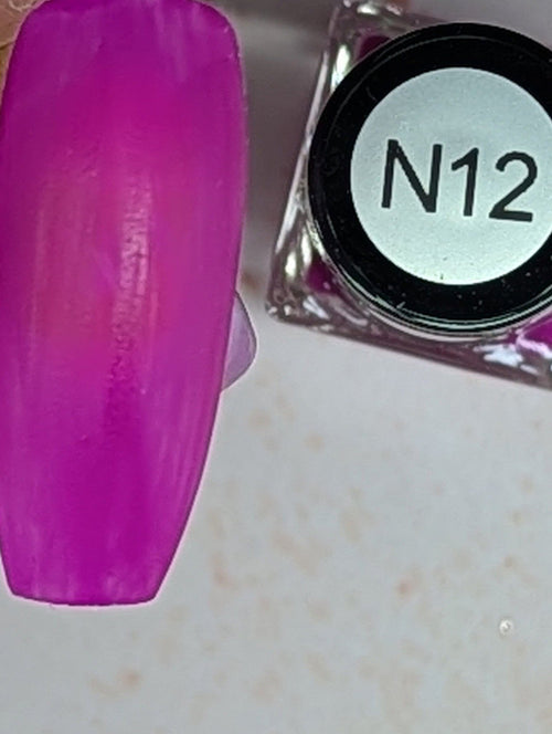 N12 Purple Blaze neon vernis à stamping - Ongles Elaine Lemay