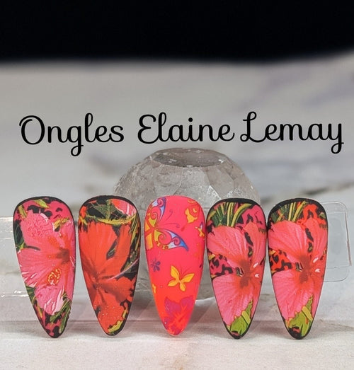 Neon Flame - Ongles Elaine Lemay