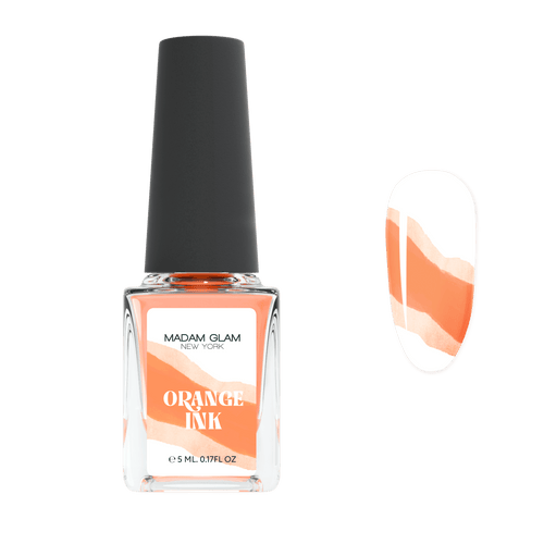 Orange / orange - Ongles Elaine Lemay