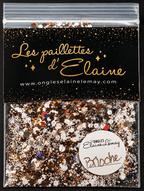 Paillettes Brioche - Ongles Elaine Lemay