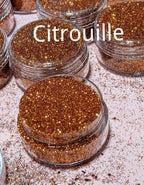 Paillettes Citrouille - Ongles Elaine Lemay