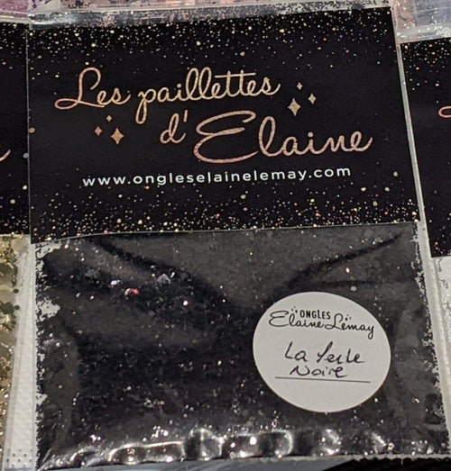 Paillettes Collection La Base La Perle Noir - Ongles Elaine Lemay