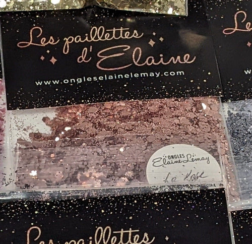 Paillettes Collection La Base La Rose Dorée - Ongles Elaine Lemay