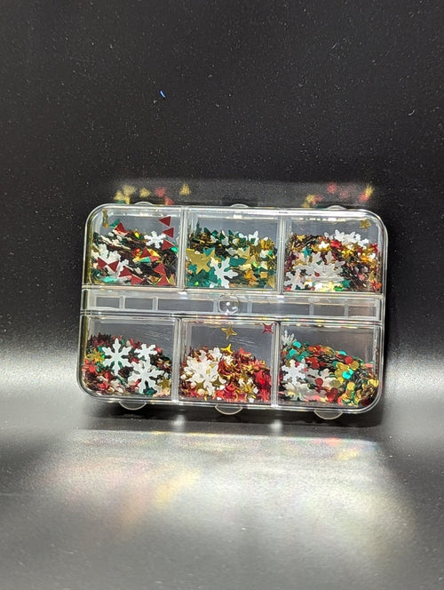 Paillettes de Noël - Ongles Elaine Lemay