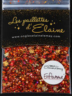 Paillettes Enflammé - Ongles Elaine Lemay