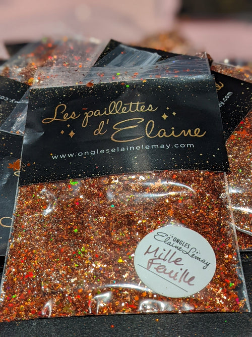 Paillettes Mille Feuilles - Ongles Elaine Lemay