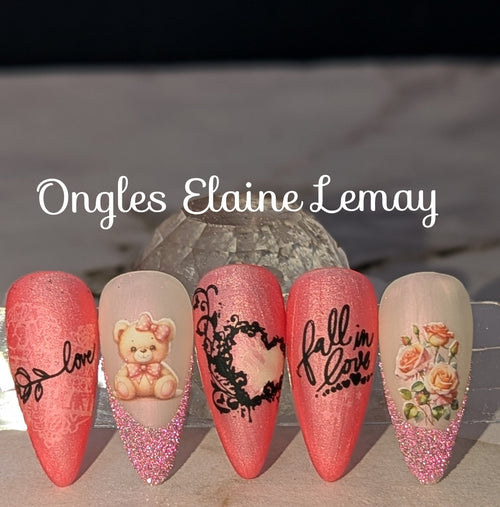 Paillettes reflective - Ongles Elaine Lemay