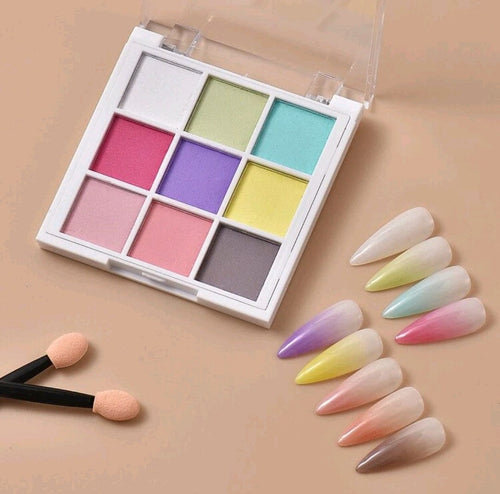 Palette de pigments été - Ongles Elaine Lemay