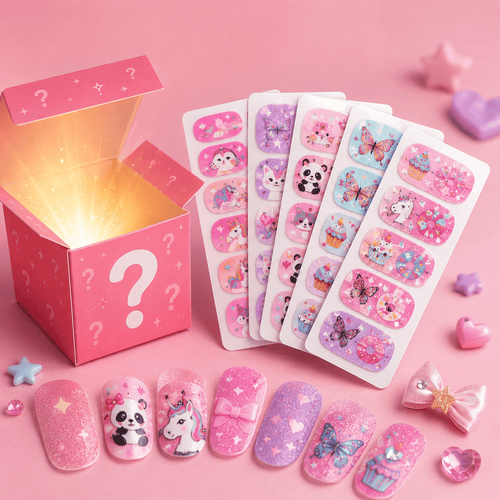 Paquets mystère collants pour enfants - Ongles Elaine Lemay