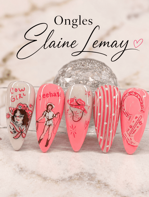 Pink Elegance - Ongles Elaine Lemay