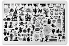 Plaque de stamping Halloween 01 - Ongles Elaine Lemay