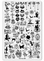 Plaque de stamping Halloween 096 - Ongles Elaine Lemay