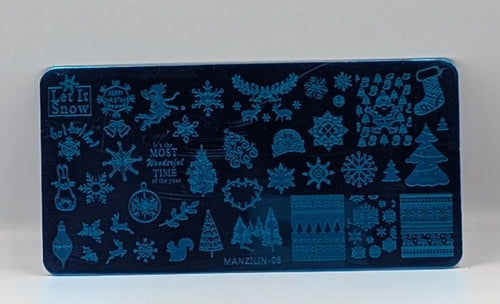 Plaque de stamping manzilin 06 - Ongles Elaine Lemay